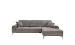 Wohnlandschaft Nevis in der Farbe Taupe, Frontansicht