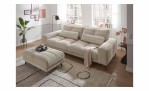 Milieubild Big Sofa Husum, Stoff in Stoff, Cord Optik, inklusive 2 Nierenkissen, optional Hocker