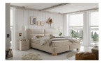 Milieubild Boxspringbett Cordoba in Ivory, mit Holzfüßen