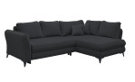Ecksofa Hereford mit Stoff-Bezug in der Farbe Black