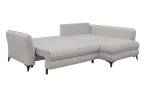 Ecksofa Hereford mit Stoff-Bezug in der Farbe Silver Schlaffunktion