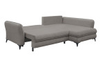 Ecksofa Hereford mit Stoff-Bezug in der Farbe Stone Schlaffunktion