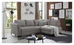 Ecksofa Hereford mit Stoff-Bezug in der Farbe Stone Milieuansicht