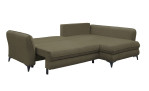Ecksofa Hereford mit Stoff-Bezug in der Farbe WintermossSchlaffunktion