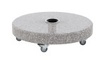 Granitsockel Expert Click-It® aus grauem Granit und Edelstahl, ohne Halterung