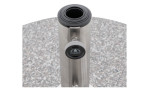 Granitsockel Expert Click-It® aus grauem Granit und Edelstahl, Detail