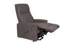 TV-Sessel Brighton in der Farbe dunkelgrau, Fußteil ausgefahren