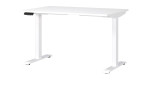 Höhenverstellbarer Schreibtisch Jet in weiß, 120 x 80 cm
