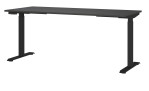Höhenverstellbarer Schreibtisch Jet, in Graphit 180 x 80 cm