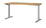 Höhenverstellbarer Schreibtisch Move & Work Navarra-Eiche-Dekor/Silber
