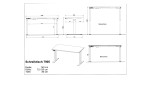 Höhenverstellbarer Schreibtisch Move & Work in Kaschmir/Silber, Ansicht Skizze