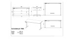 Höhenverstellbarer Schreibtisch Move & Work in Graphit/Weiß, Ansicht Skizze