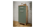 Unterschrank Venus, in der Farbausführung Salbeigrün, in einem Raum stehen