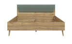 Bett Winston in der Farbausführung Mauvella oak / Salbeigrün, Frontansicht