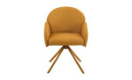 Stuhl Hilda in der Farbe gelb, Frontansicht
