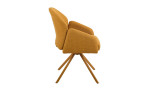 Stuhl Hilda in der Farbe gelb, Seitenansicht