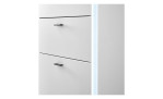 Sideboard Leander in weiß mit Tiefziehfronten inkl. senkrechter Beleuchtung, Detailansicht Beleuchtung 