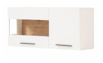 Hängevitrine San Remo in weiß und Eiche Evoke-Dekor mit 2 Türen