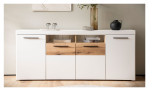 Sideboard San Remo in weiß und Eiche Evoke-Dekor, Ansicht im Milieu
