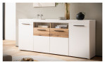 Sideboard San Remo in weiß und Eiche Evoke-Dekor, Ansicht im Milieu