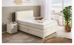 Boxspringbett Alice in der Farbe Beige im Schlafzimmer