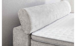 Aufgestellte Kopflehne von Boxspringbett Dany in der Farbe Hellgrau