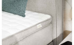 Boxspringbett Carola in der Farbe Greige Detailaufnahme