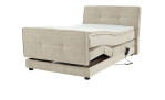 Boxspringbett Pia in der FarbeBeige elektrisch vertstellt