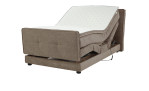Boxspringbett Pia in der Farbe Hellbraun elektrisch verstellt