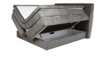 Boxspringbett Quinto Mix in der Farbe Grau Bettkasten beidseitig geöffnet