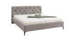 Polsterbett Lucy mit einem Bezug in der Farbe Hellgrau