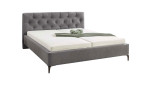 Polsterbett Lucy mit einem Bezug in der Farbe Grau
