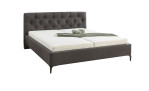 Polsterbett Lucy mit einem Bezug in der Farbe Grau/Braun