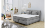 Boxspringbett Carla Mix in der Farbe Grau im Schlafzimmer