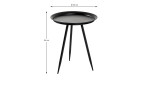 Beistelltisch Hardy 2 mit rundem Tabletttisch, 44 cm Durchmesser, 54 cm hoch, drei schlanken Beinen