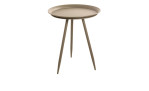 Beistelltisch Hardy 2 mit rundem Tablett-Tischplatte und drei schlanken Beinen