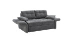 Funktionssofa Lars in Stoff Grau mit verstellten Armlehnen