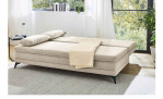 Schlafsofa Laurica in Stoff creme, Millieubild