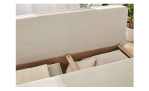 Schlafsofa Laurica in Stoff creme, Detailaufnahme