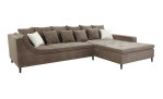 Wohnlandschaft Mara in Stoff Taupe