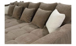 Wohnlandschaft Mara in Stoff Taupe, Detalbild der Sitzfläche