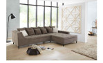 Wohnlandschaft Mara in Stoff Taupe, Milleubild
