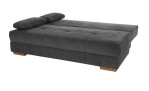 Schlafsofa Cher in der Farbe Dunkelgrau in Liegeform