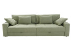 Großes Sofa „Spencer“: Hellgrün, ideale Größe für jeden Raum; inklusive Sitzkissen und 4 bequemen Kissen.