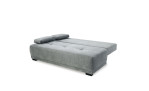 Schlafsofa Delia, grau, 2 Kopfstützen; Maße: 205 × 105 × 95 cm (B × T × H).