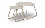 Beistelltisch-Set Adriano in beige aus robustem Eisen