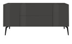 Lowboard Couleur in der Farbe Anthrazit mit Füßen, von vorne