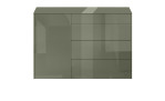 Kommode Couleur in der Farbe Olivgrün, von vorne