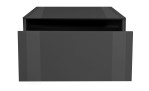 Couchtisch Couleur in der Farbe Anthrazit Frontansicht mit geöffneter Schublade