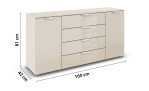 Kommode Antigua Box, Freisteller mit Maßen